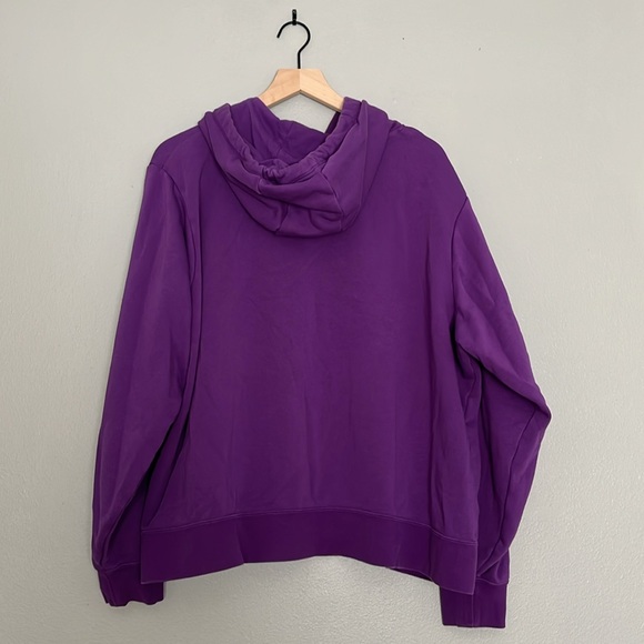 Nike - Sportswear Club Purple Cotton Hoodie Pullover  - Women's Plus 2x - Picture 4 of 10